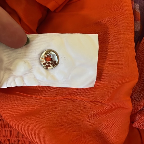 Farm Rio chevron forest orange mini dress NWT $255 - Picture 13 of 15